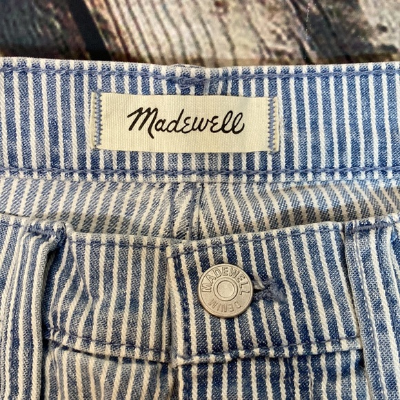 💙Madewell 10” High-Rise Skinny Crop Piper Stripe Jeans - Picture 3 of 11